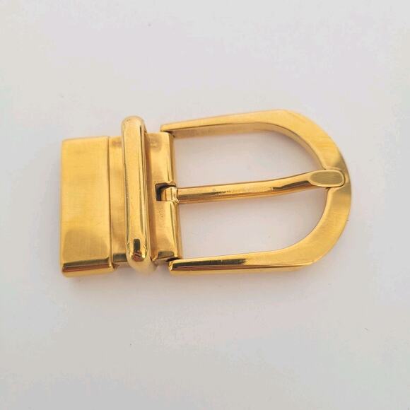 Gucci Vintage Belt Buckle Replacement Gold Tone Unisex Brass - Picture 1 of 7